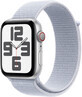 Apple Watch SE GPS + Cellular 44mm Carcasă din aluminiu argintiu cu buclă sport Blue Cloud