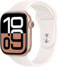 Apple Watch Series 10 GPS 46mm Carcasă din aluminiu Rose Gold cu bandă sport Light Blush - M/L