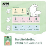 Muumi Baby 4 Maxi 7-14 kg, paquet mensuel de couches bio, 138 pièces