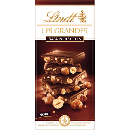 Chocolate negro Lindt Les Grandes con avellanas enteras 150 g