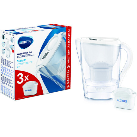 Fierbător cu filtru Brita Marella Memo 3MX+, alb