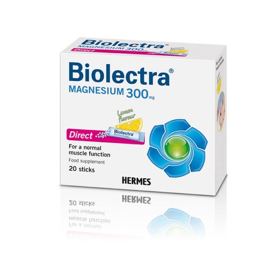 Biolectra Magnesium Direct Lemon 300mg, 20 plicuri, Hermes Arzneimittel recenzii