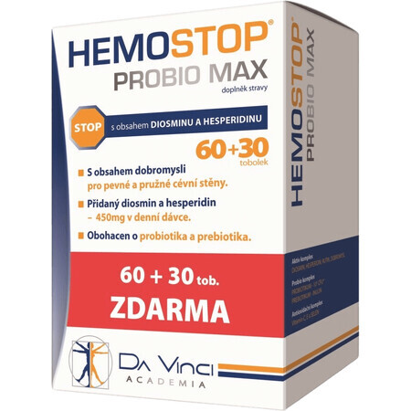 Hemostop Probio MAX Da Vinci Academia 90 capsule tari