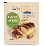 Biosun Eco Drojdie uscată activă de bere pentru aluaturi dulci și sărate fără gluten, vegan (3 plicuri) 27 gr, S.Martino
