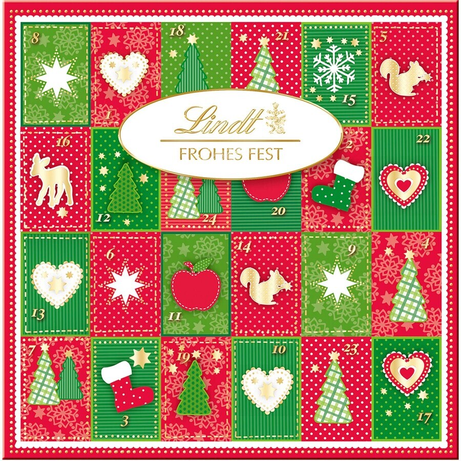 Lindt Calendar de Advent fericit și vesel 115 g