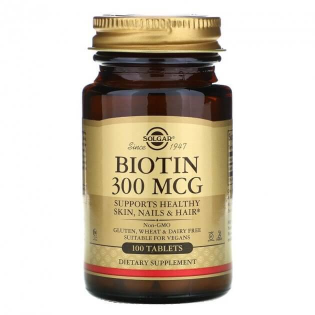 Biotina 300 mcg, 100 tablete, Solgar Vitamine si suplimente