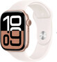 Apple Watch Series 10 GPS + Cellular 42mm Carcasă din aluminiu Rose Gold cu bandă sport Light Blush - M/L