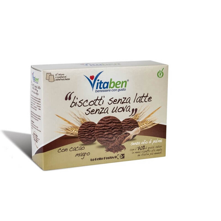 Biscuiți cu ciocolată fără Lapte și Ou, 250g, Vitaben
