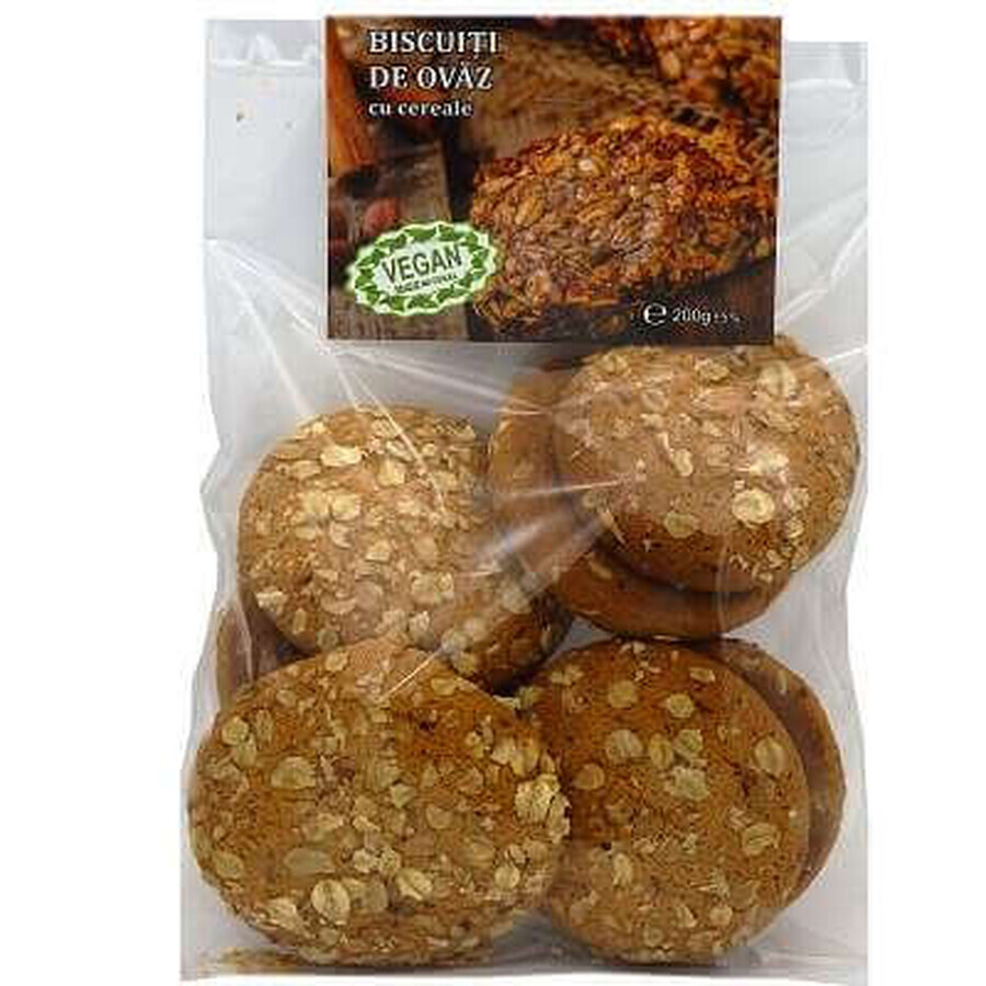 Biscuiți cu ovăz și cereale, 200g, GreenSense