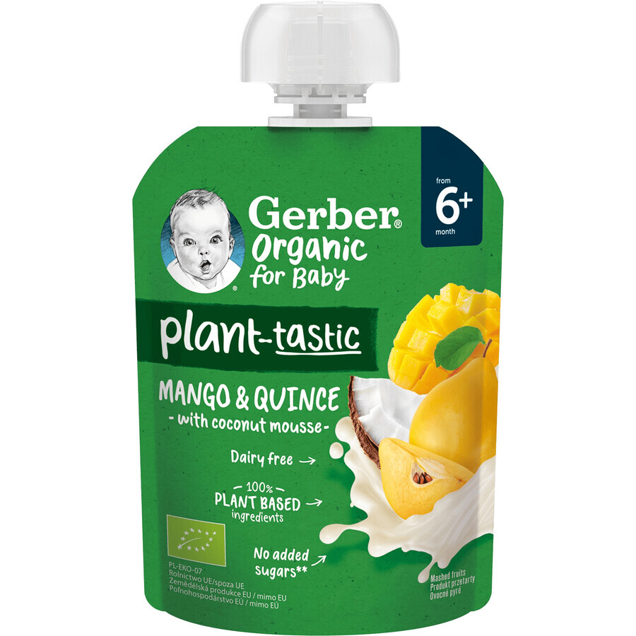 Gerber Sachet de mangue et de coing au lait de coco bio 80 g