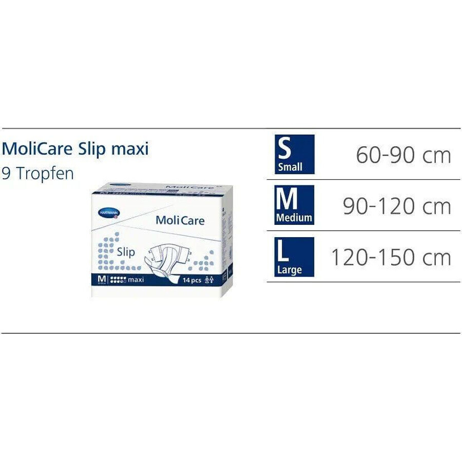 Molicare Slip Maxi 9 picături, mărimea L (120-150cm), 14 buc