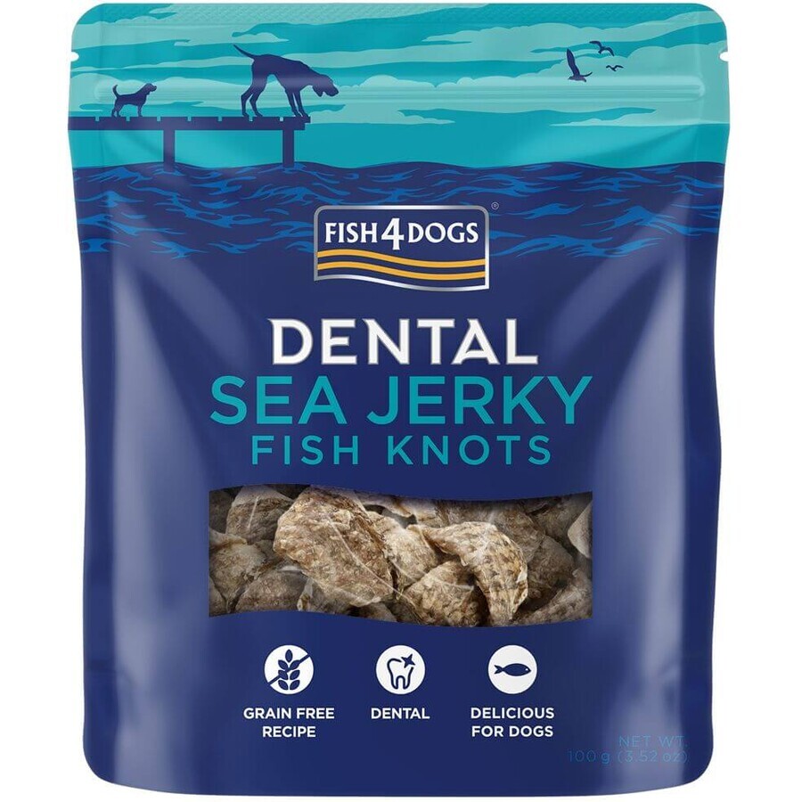 Fish4Dogs Tratamente dentare pentru câini pește de mare - noduri 100 g