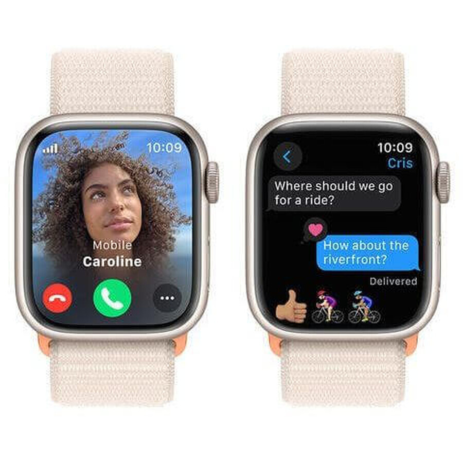 Apple Watch Series 9, GPS celular, 45 mm, Starlight