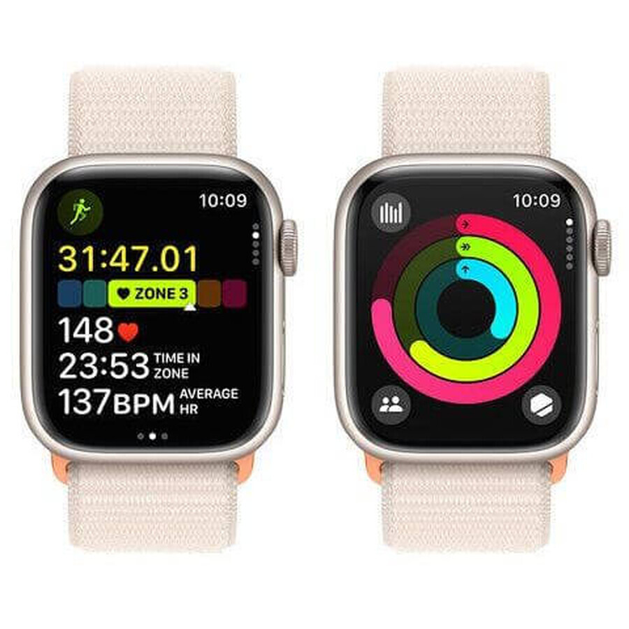 Apple Watch Series 9, GPS celular, 45 mm, Starlight