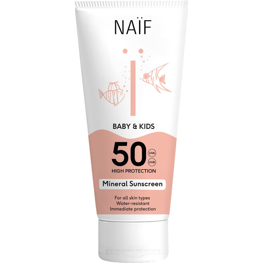 NAÏF Cremă solară protectoare pentru copii și bebeluși SPF 50 100 ml