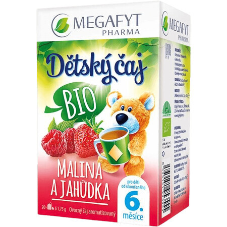 Megafyt Ceai pentru copii Zmeură și căpșuni BIO 20 x 1,75 g