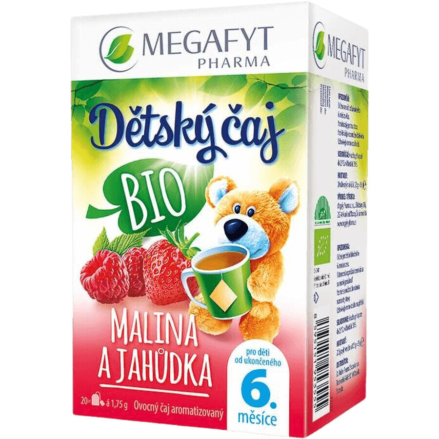 Megafyt Ceai pentru copii Zmeură și căpșuni BIO 20 x 1,75 g