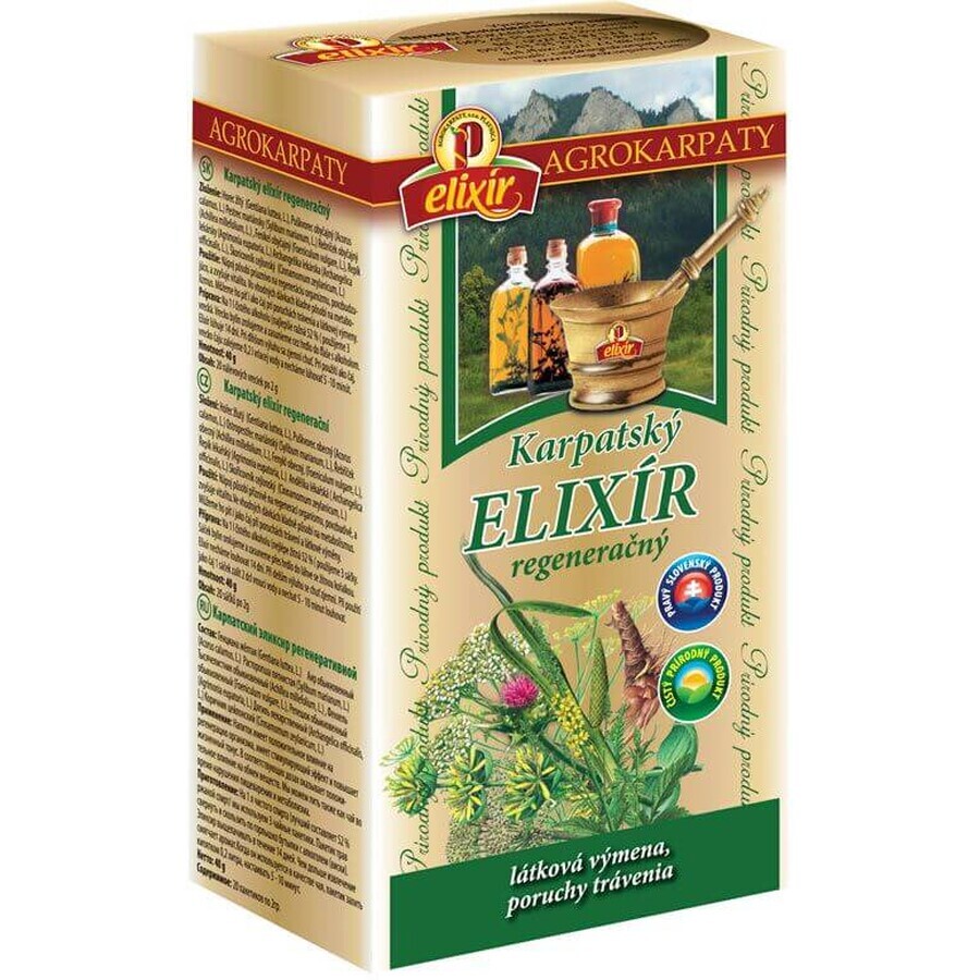 Agrocarps Carpathian ELIXIR regenerating tea bags 20 x 2 g