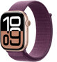 Apple Watch Series 10 GPS + Cellular 42mm Carcasă din aluminiu Rose Gold cu buclă sport Plum