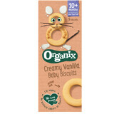 Biscuiti Bio cu lapte si vanilie FingerFoods, +10 luni, 54g, Organix