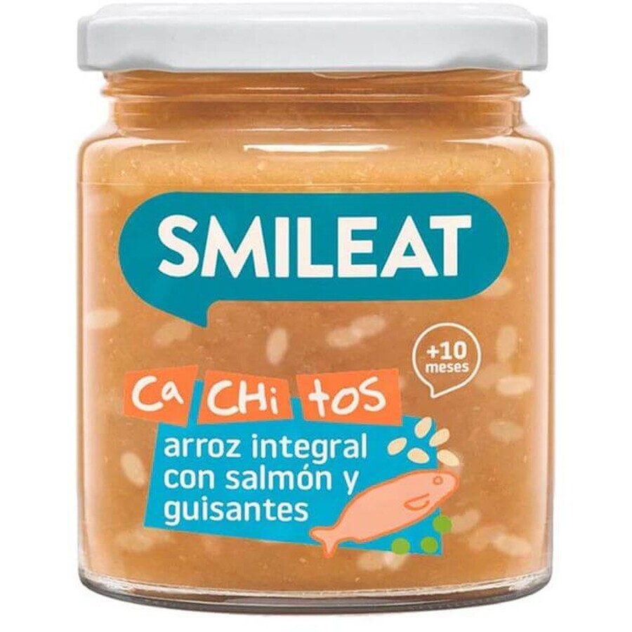 Smileat Organic Salmon with brown rice and vegetables with extra virgin olive oil 10M+ 230 g