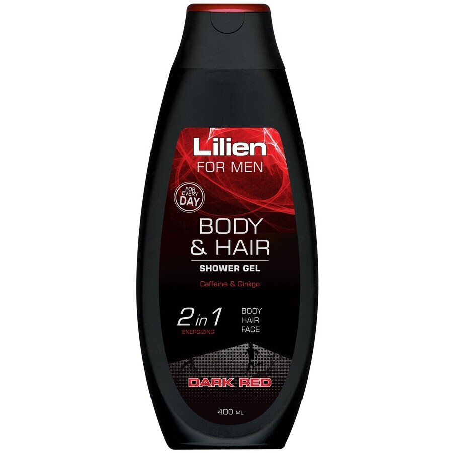 Lilien shower shampoo for men Dark Red 400 ml