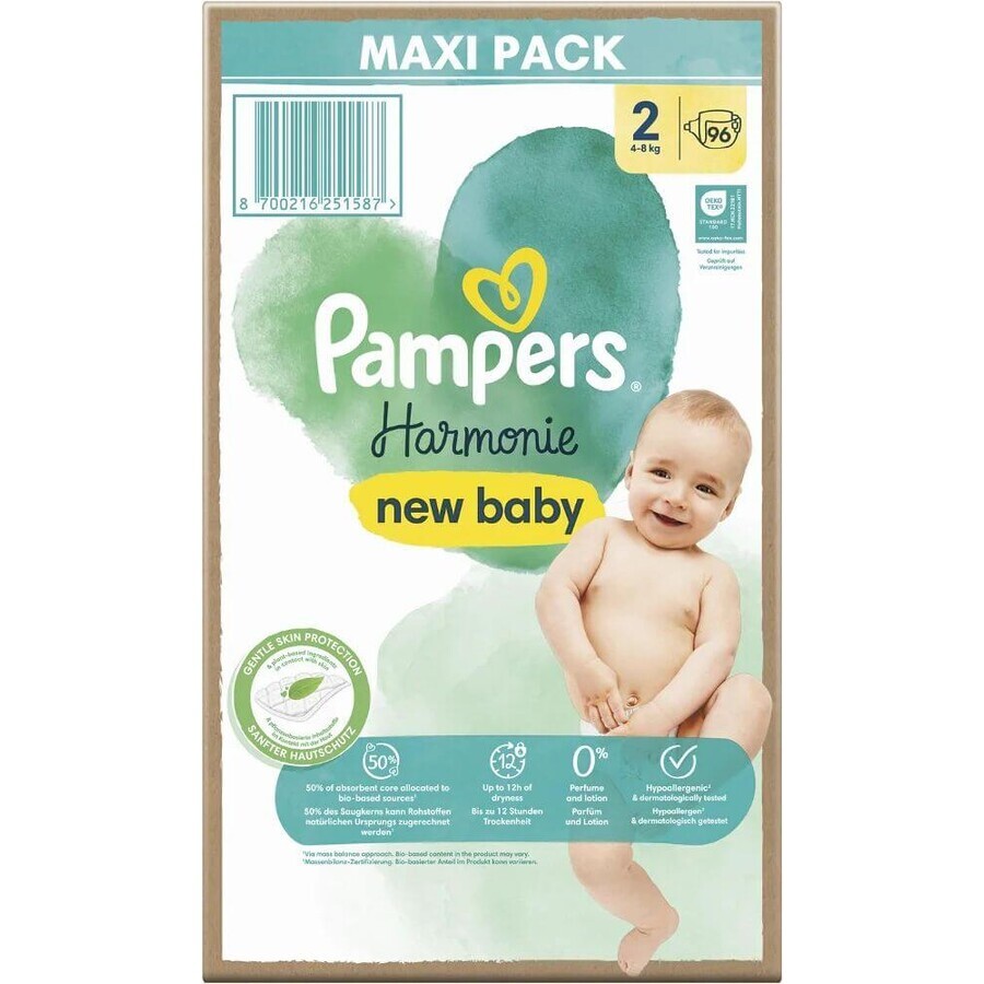 Pampers Harmonie Baby taglia 2, 96 pz.