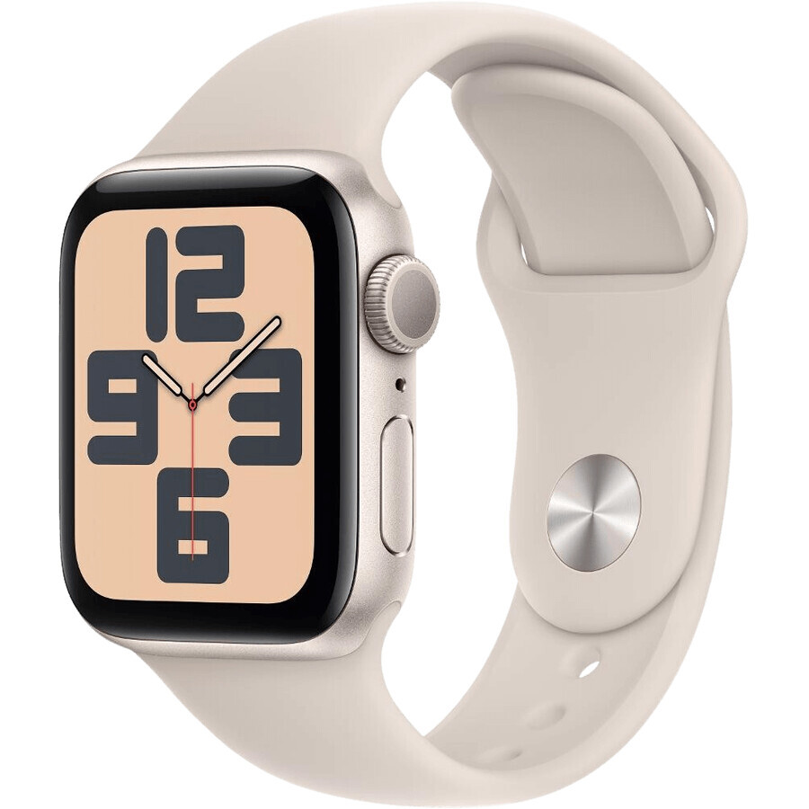 Apple Watch SE GPS 40mm carcasă din aluminiu Starlight cu brățară sport Starlight - M/L