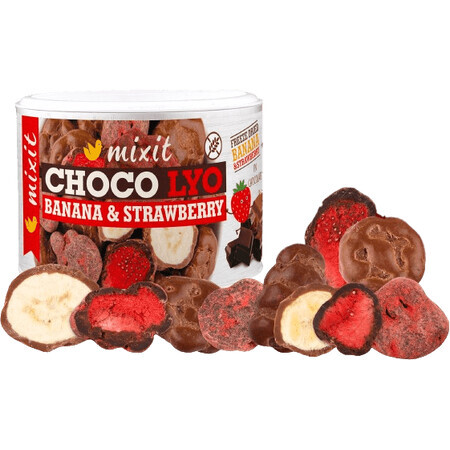 Mixit Banane și căpșuni crocante acoperite cu ciocolată, 150 g