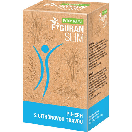 Fyto Pharma Figuran Slim PU-ERH cu lemongrass, porție de ceai 20 x 1,5 g