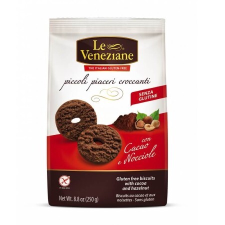 Biscuiti cu alune si cacao, 250 g, Le Veneziane,