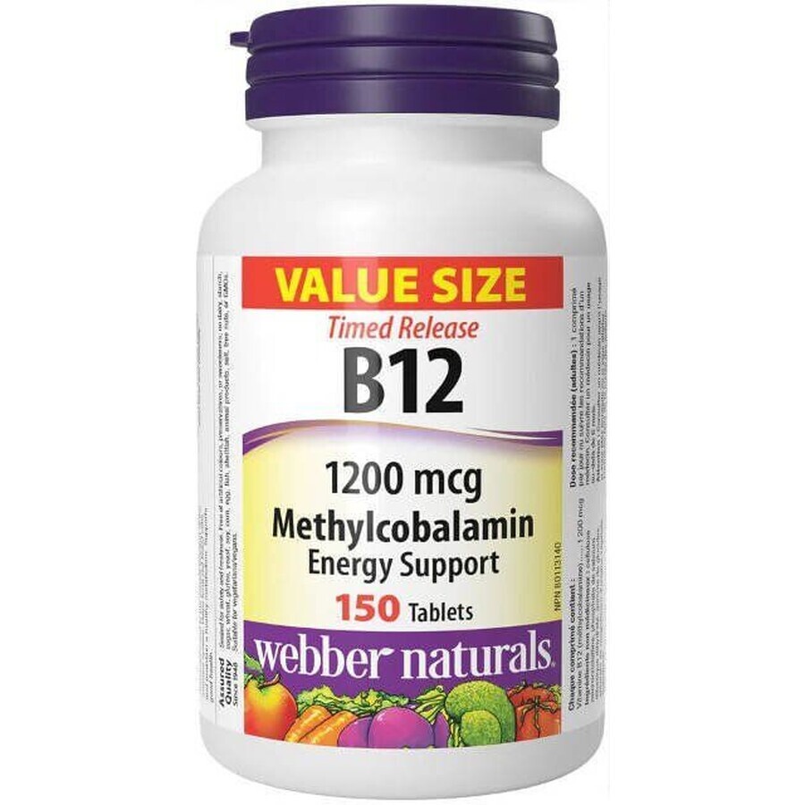 Webber Naturals Vitamin B12 1200 mcg 150 Tabletten