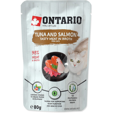 Ontario Thon et saumon en bouillon 80 g