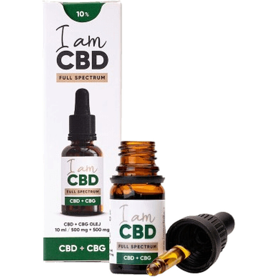 Eu sunt CBD Spectrum CBD 5% + CBG 5% ulei de cânepă original 10 ml