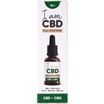 Eu sunt CBD Spectrum CBD 5% + CBG 5% ulei de cânepă original 10 ml