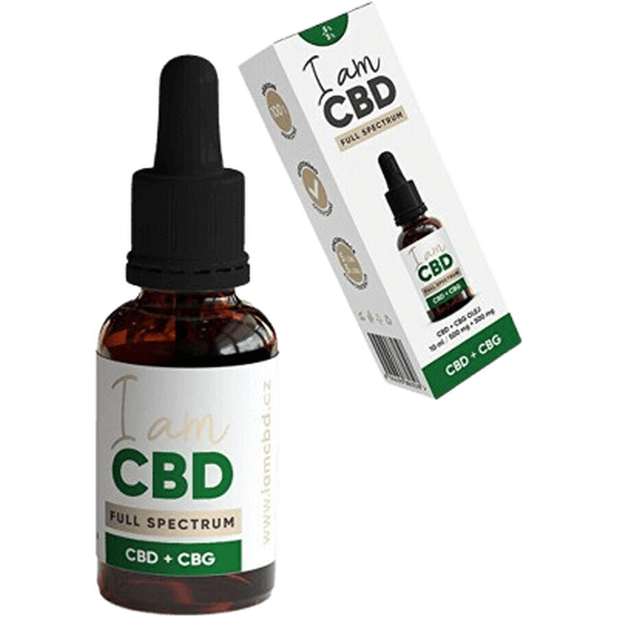 Eu sunt CBD Spectrum CBD 5% + CBG 5% ulei de cânepă original 10 ml