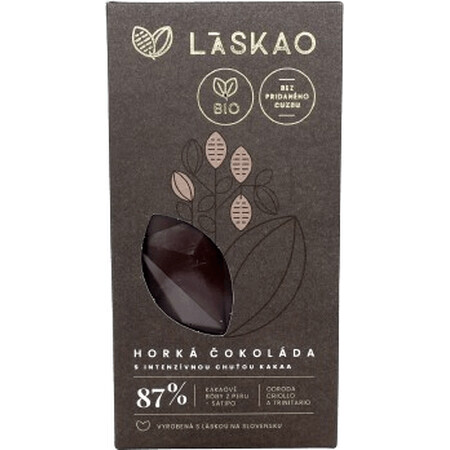 Ciocolată caldă organică Laskao 87% 75 g