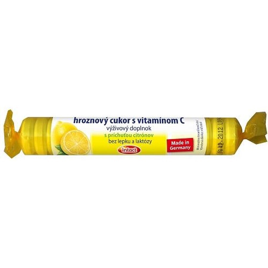 Zahăr de struguri Intact cu vitamina C și aromă de lămâie, 1 x 40 g