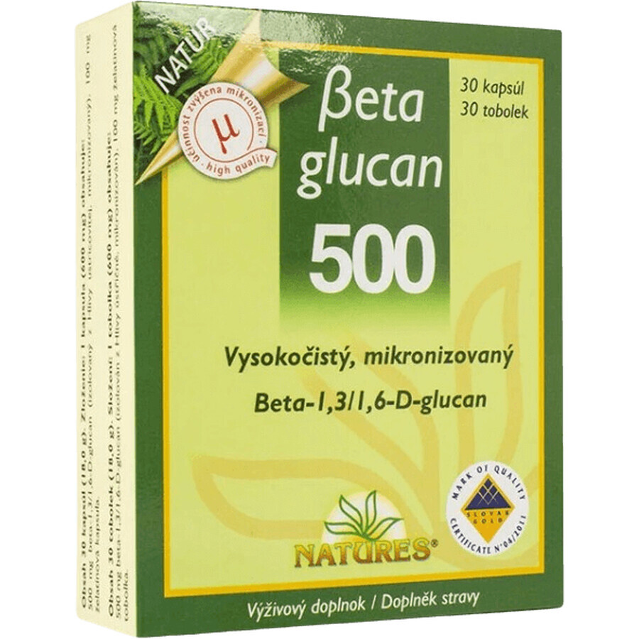 Natures Beta Glucan 500 30 capsule