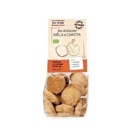 Biscuiti cu morcov si mere, 250 g, Fior Di Loto