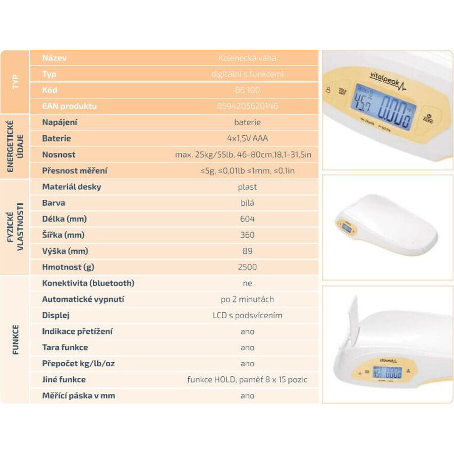 VitalPeak BS 100 cântar pentru copii