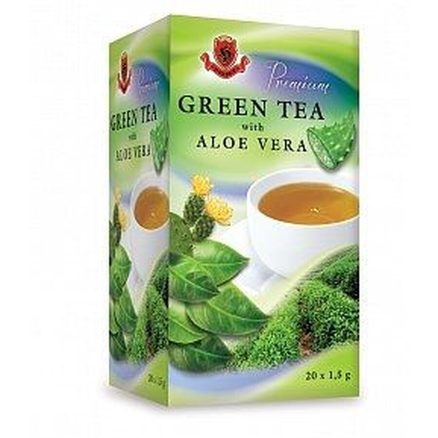 Herbex Premium Té Verde con Aloe Vera, 20 x 1,5 g