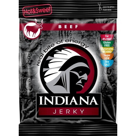 Indiana Jerky Carne de vită picantă și dulce 25 g