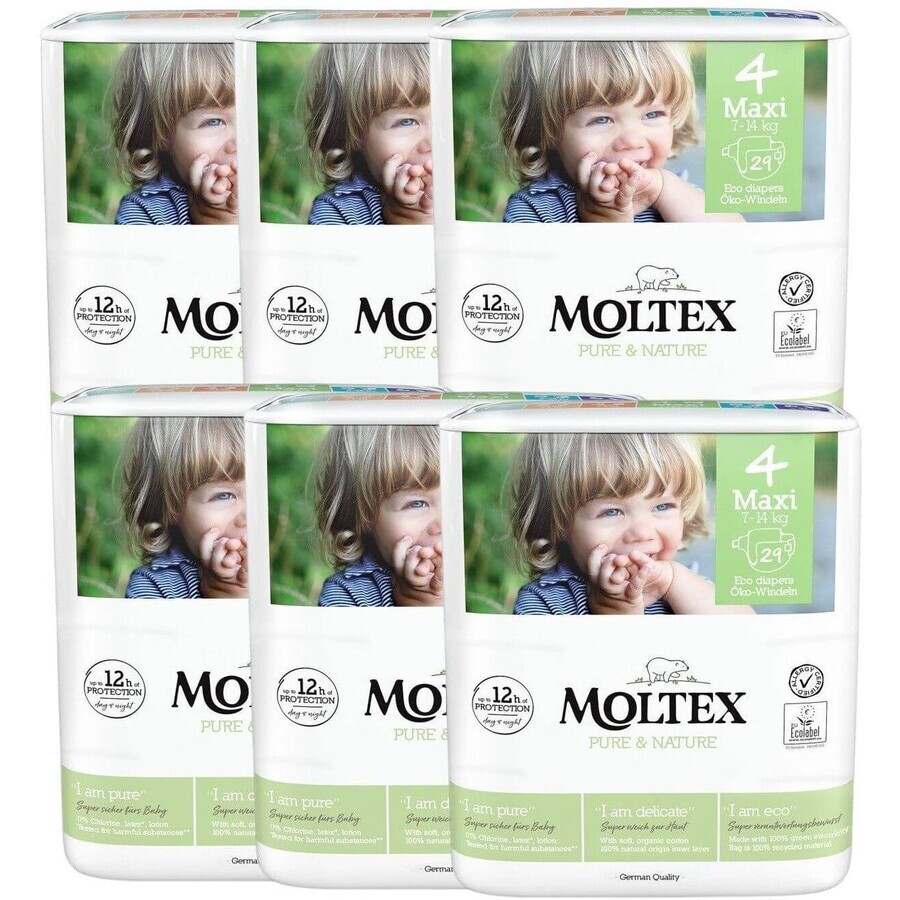 Moltex Maxi Scutece 7-14 kg pachet economic 6 x 29 buc