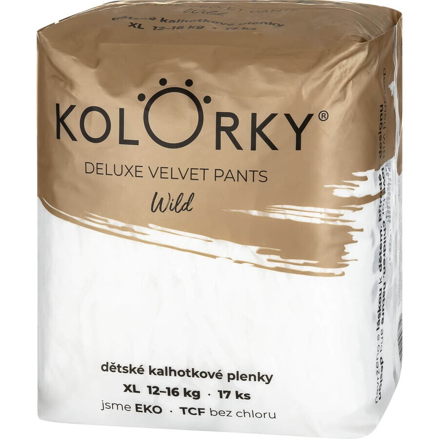 Kolorky Deluxe Velvet Pants Wild XL Pantaloni Eco de unică folosință, 12-16kg - 17 buc