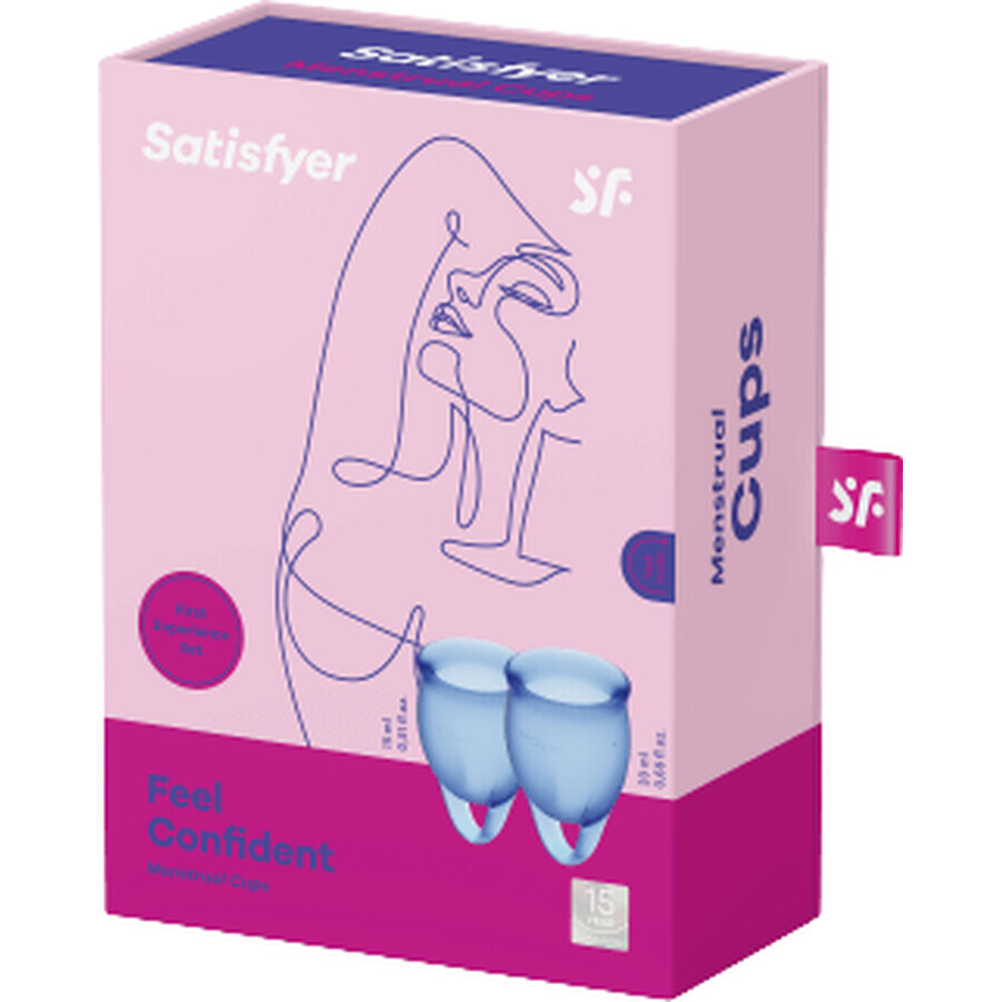 Copa menstrual Satisfyer Feel confident azul 2 unid.