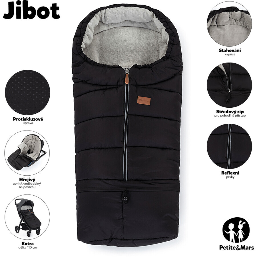 Petite&Mars Jibot ajustabil 3in1 Fusak Negru