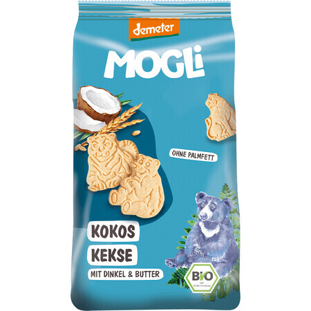 MOGLi BIO Biscuiți de nucă de cocos cu certificare Demeter 125 g