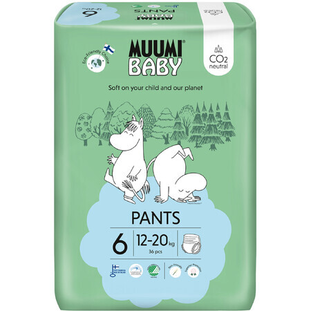 Muumi Baby Scutece de unică folosință 6 Junior 12-20 kg, 36 buc