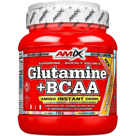 Amix L-Glutamine + BCAA - pulbere, Cola, 530 g